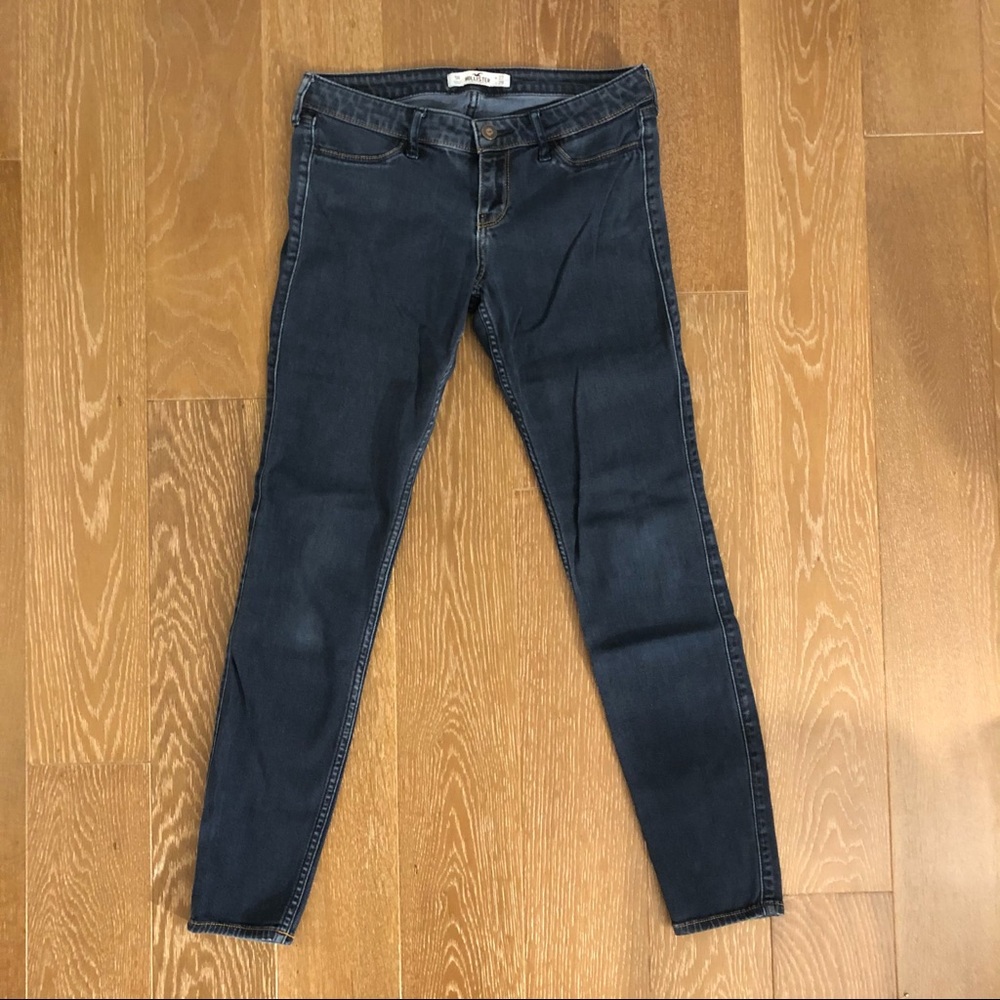 Hollister Low-Rise Dark Wash Jean Leggings - Size 27 - Picture 1 of 4